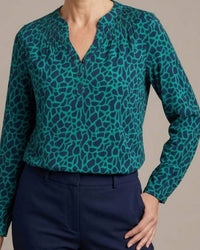Lulu-B Long Sleeve Top in green - women's long sleeve top