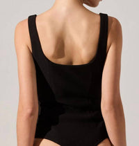 ASTR Kendal Sleeveless Bodysuit in black - women's shirt - alternate view