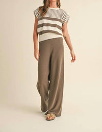 Miou Muse - Straight Leg Knitted Pants