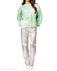 QUEEN OF SPARKLES Defy Gravity Sweatshirt in misty green - women's top - view 4