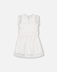 Deux Par Deux - Girl's Bi-material Mesh Dress