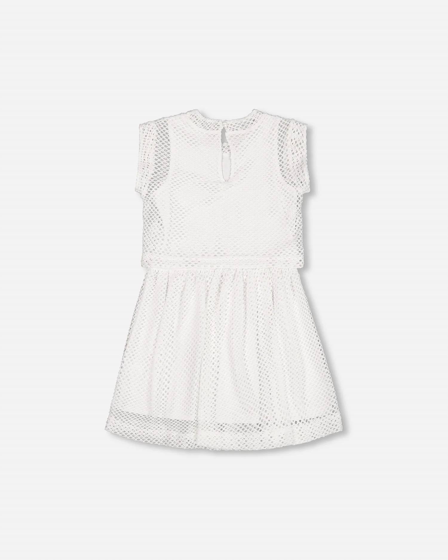 Deux Par Deux - Girl's Bi-material Mesh Dress