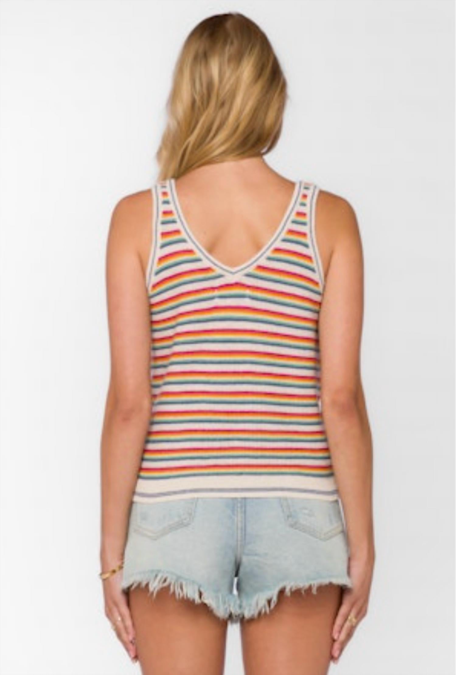 Velvet Heart - Women's Nadia Rainbow Sweater Tank Top