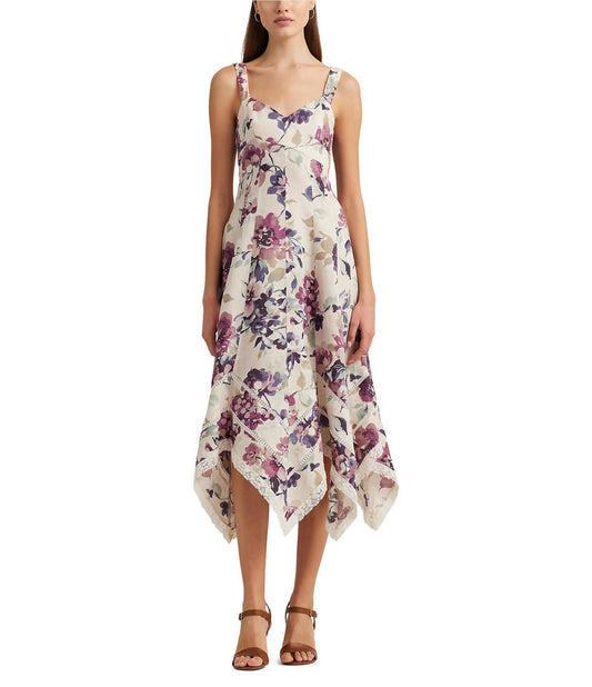 Ralph Lauren - women's floral linen sleevelss dress