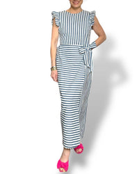 Cleobella Greta Midi Dress in vintage blue - women's dress