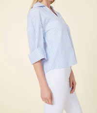 Dolce Cabo - Three Quarter Sleeve Stripe Shirt