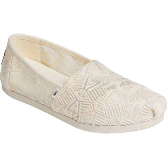 Toms - Women's Alpargata Classic Geo Lace Slip On