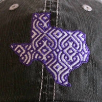 Katydid - Women's Ikat Texas Embroidered Distressed Trucker Hat