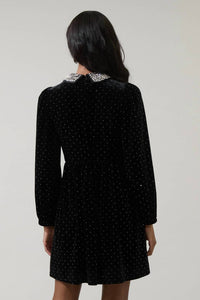Sugarlips - Esteller Velvet Polka Dot Mini Dress