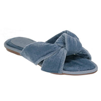 Bruno Menegatti - Women's Valentina Chloe Velvet Knotted Flat Slippers
