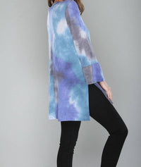 Crepas - Ruffle Sleeve Tie Dye Tunic