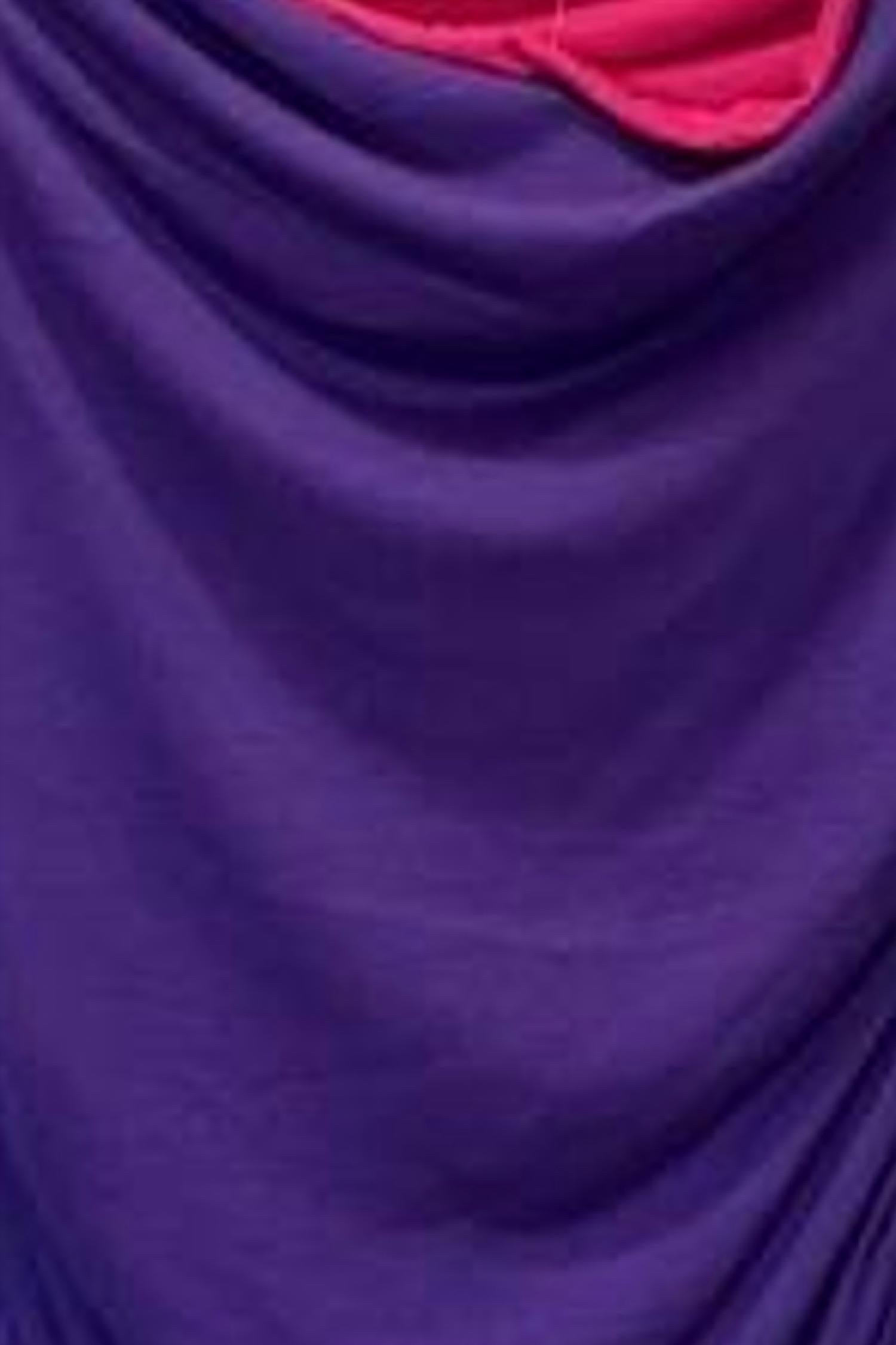 Avalin Women Knit Scrunch Cowl-Neck Blouse in purple pink - women's blouse - alternate view