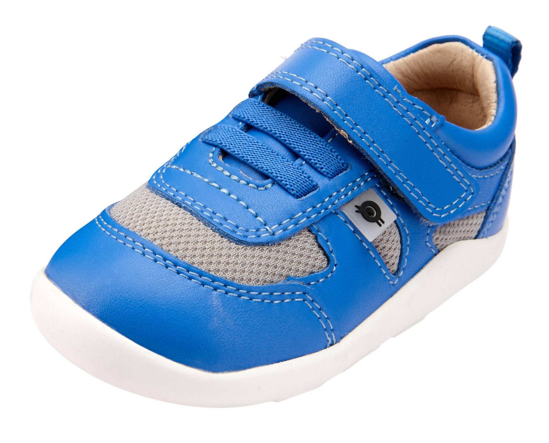 OLDSOLES Kid's 8010 Cruzin Sneakers in neon blue light grey mesh - kids' sneaker