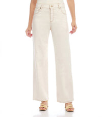 Karen Kane Nova Natural Wide Leg Jeans - women's pants