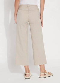 Lysse Kate Printed Wide Leg Crop Pants in khaki - women's pants - alternate view