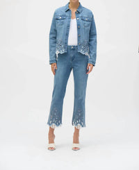 Joseph Ribkoff - Denim Embroidered Jacket