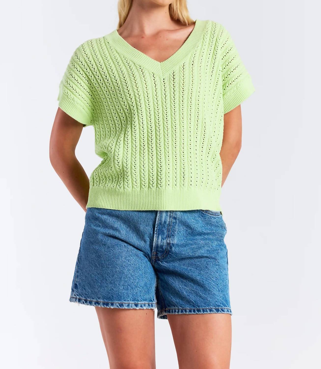 Brodie Cashmere - SPRING STITCH TEE