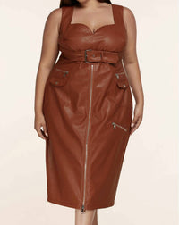 L'Atiste - Zip Up Midi Dress
