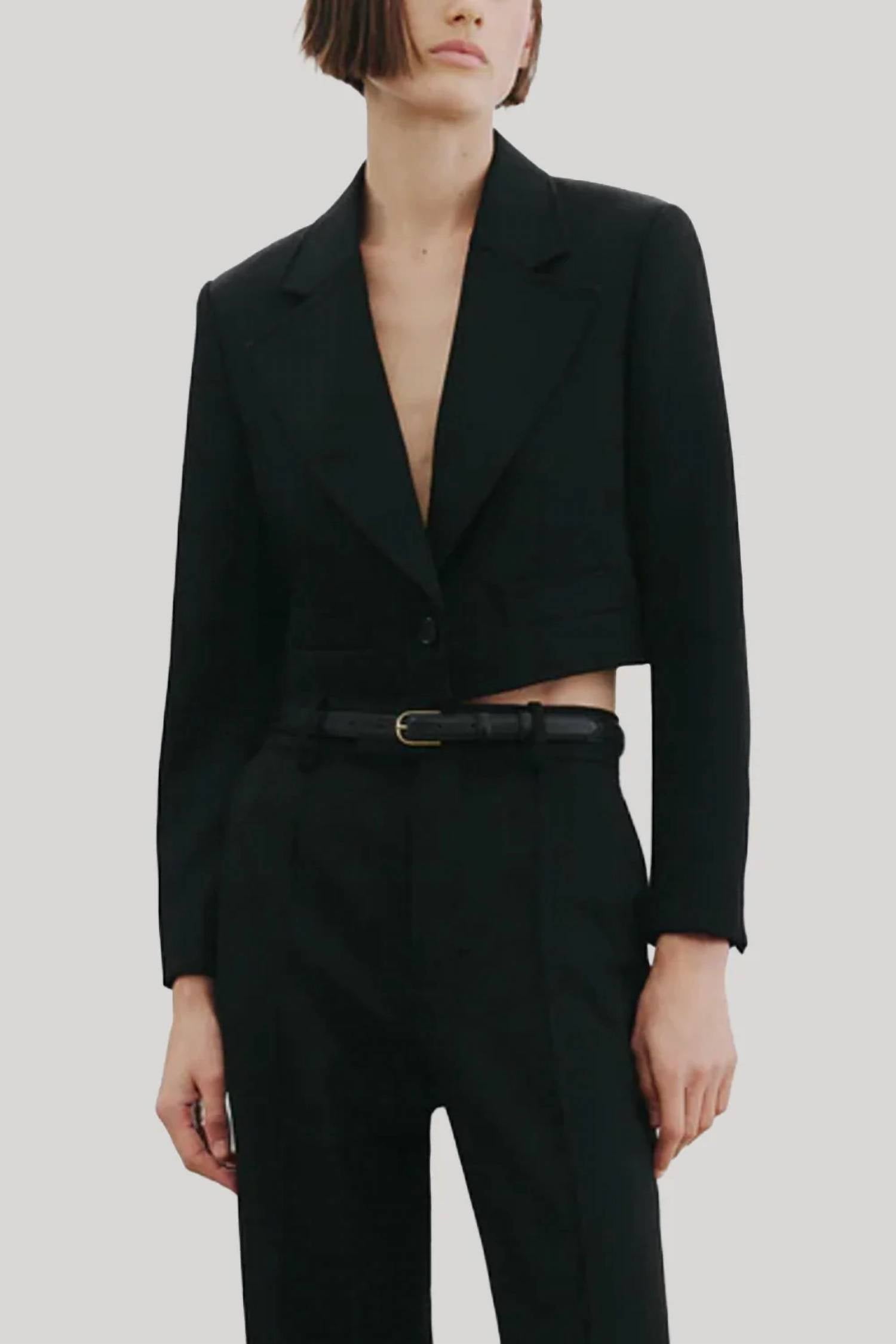 Nili Lotan - Belino Cropped Wool Jacket