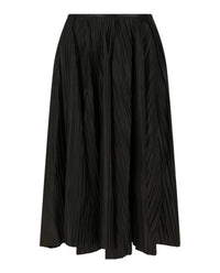 Salvatore Ferragamo - Women's Leather Pleated Midi Skirt