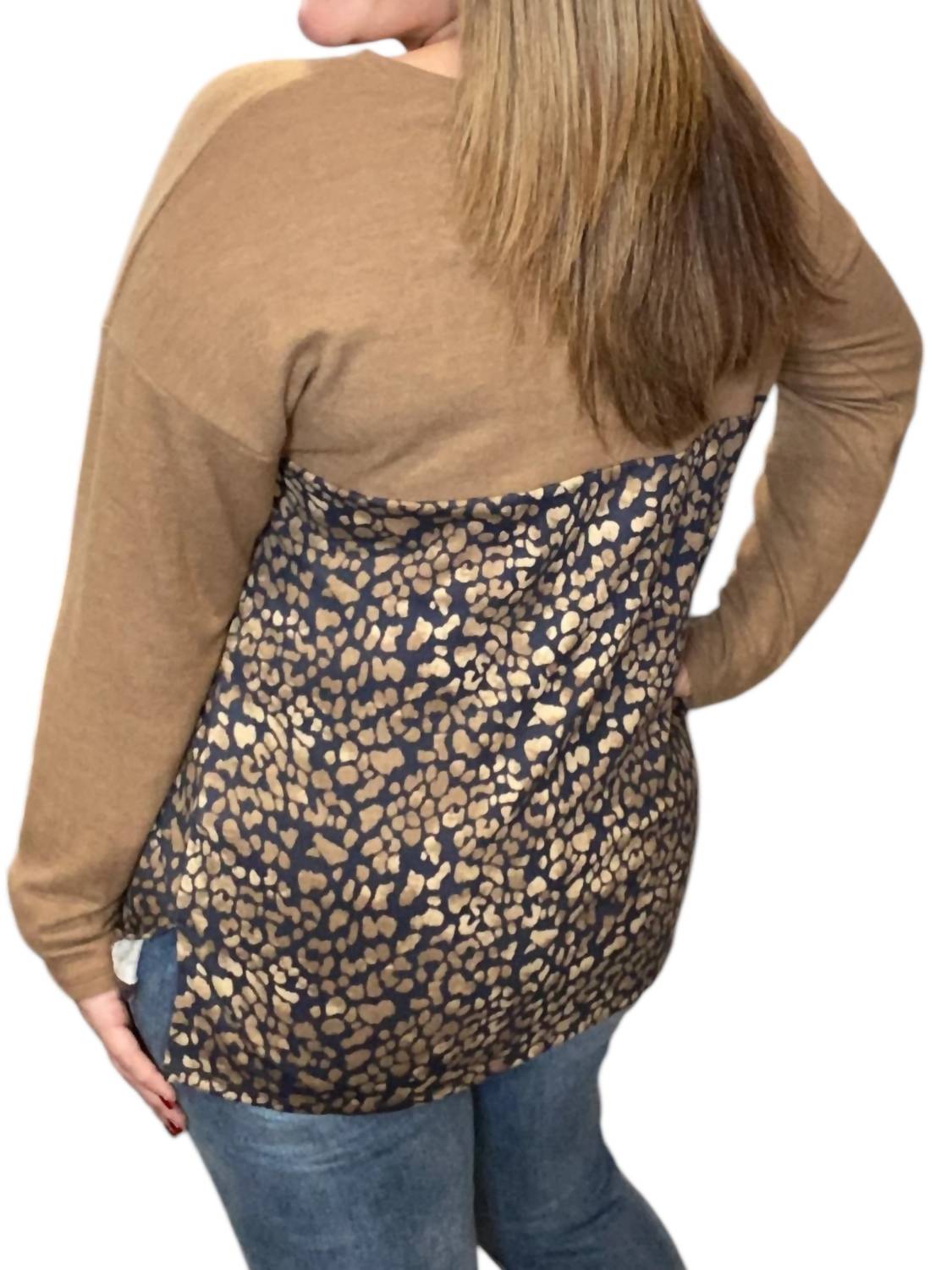 Honeyme - Animal Print Pocket Tee