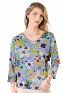 Trisha Tyler - Reversible Garden Print Blouse