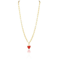 Sahira Jewelry Design - Women's Jamie Enamel Heart Necklace