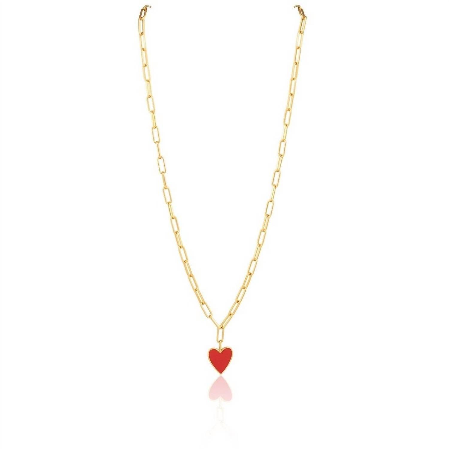 Sahira Jewelry Design - Women's Jamie Enamel Heart Necklace