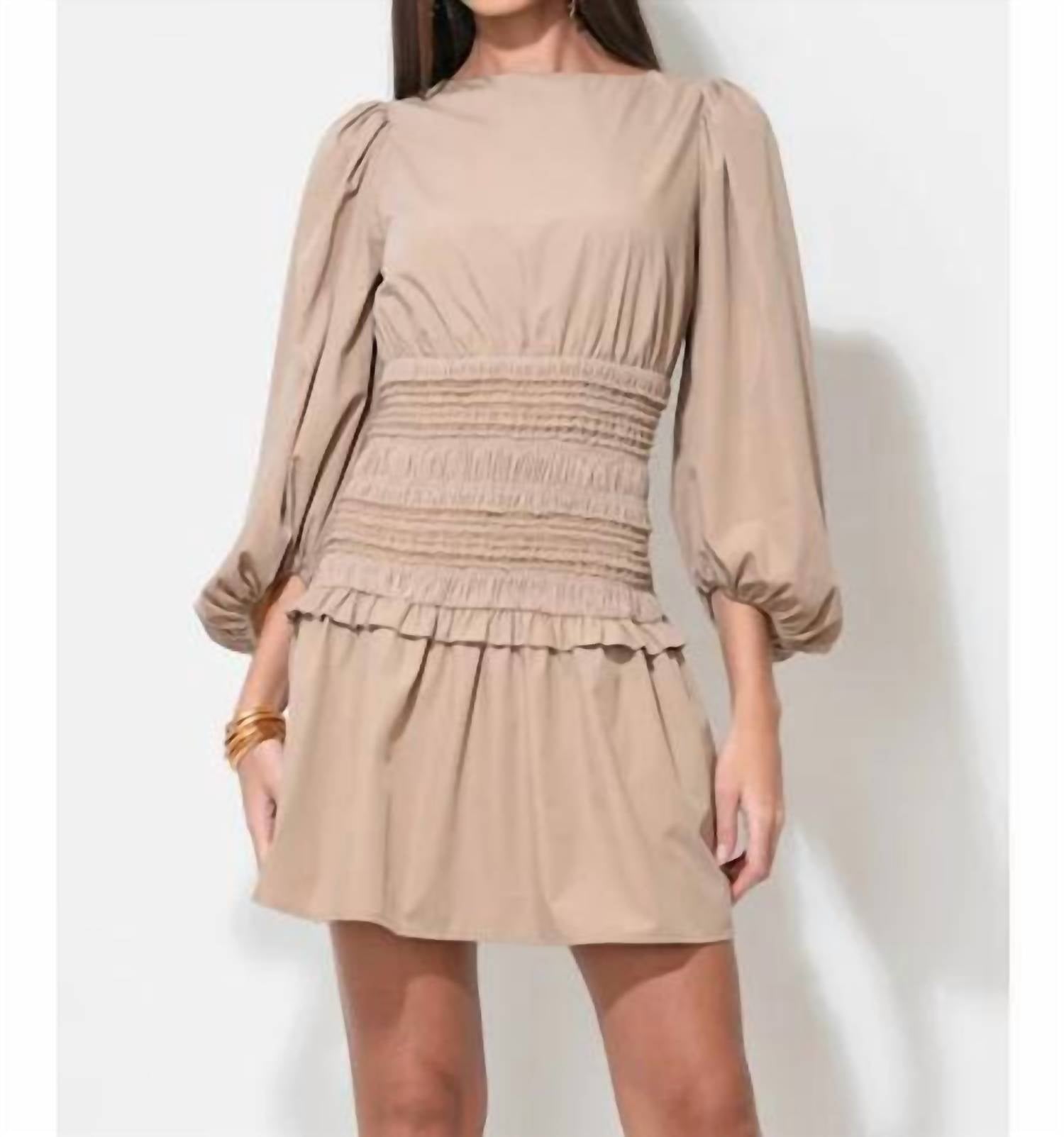 Adelyn Rae - Nola 3/4 Sleeve Smocked Mini Dress
