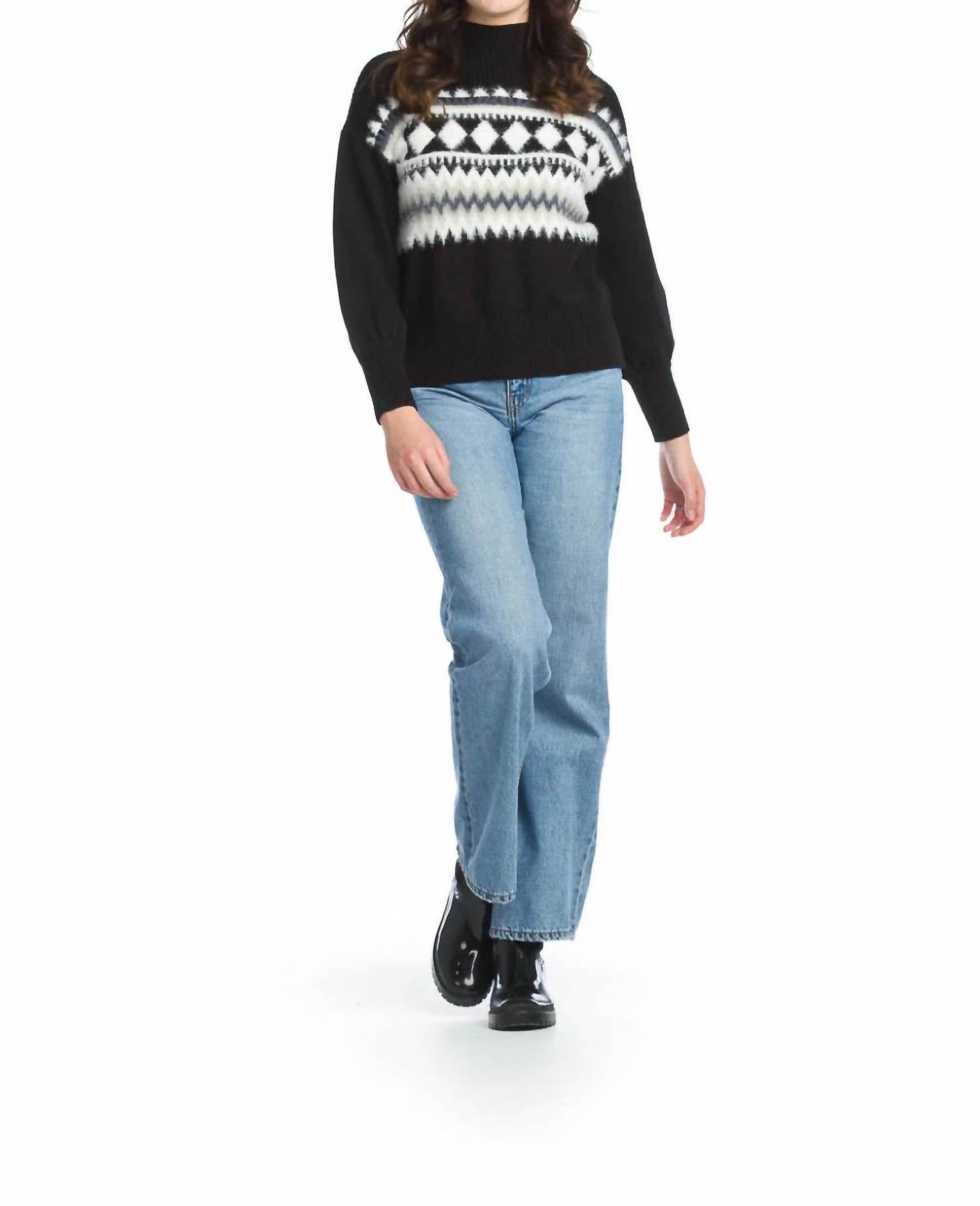 Papillon - Eyelash Fairisle Knit Sweater