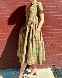 Rose Velvet - Hope Cotton Plaid Dress