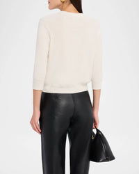 Autumn Cashmere Ribbon Long Sleeves Cardigan in chalk - women's sweater - view 4