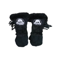 Astis Kids' Suede Leather Mittens in mayday - kids' accessory - alternate view