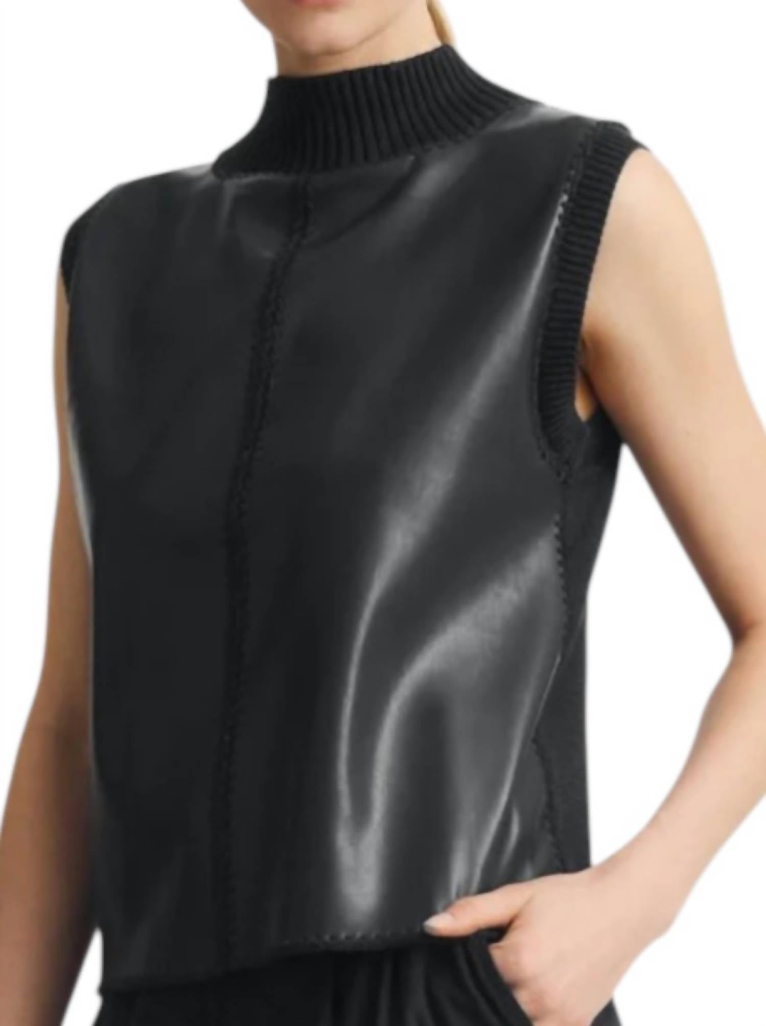 Melissa Nepton - Nico Vegan Leather Sleeveless Top