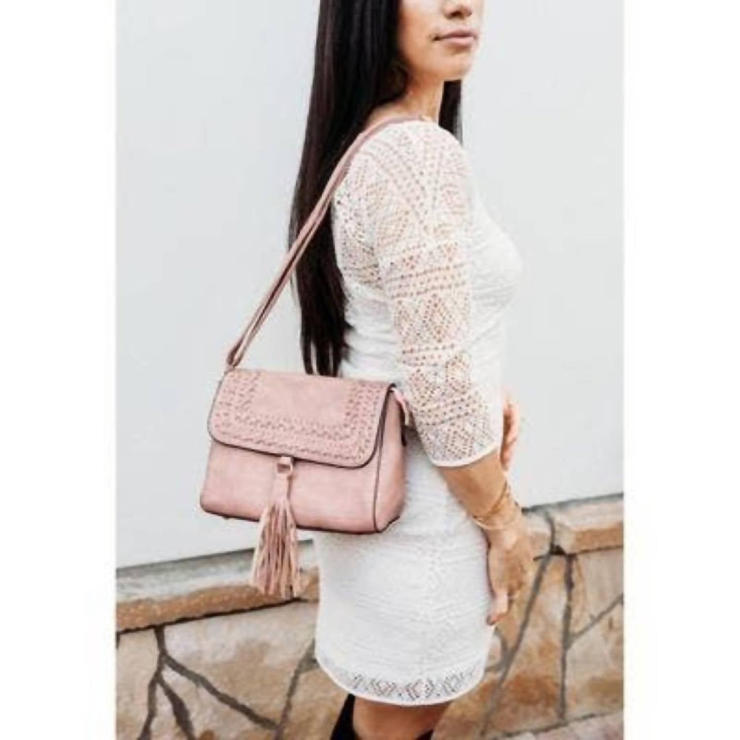 Julia Rose - Flap Crossbody Tassel Bag