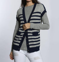 Label+Thread - Women's Luxe Striped Cardigan