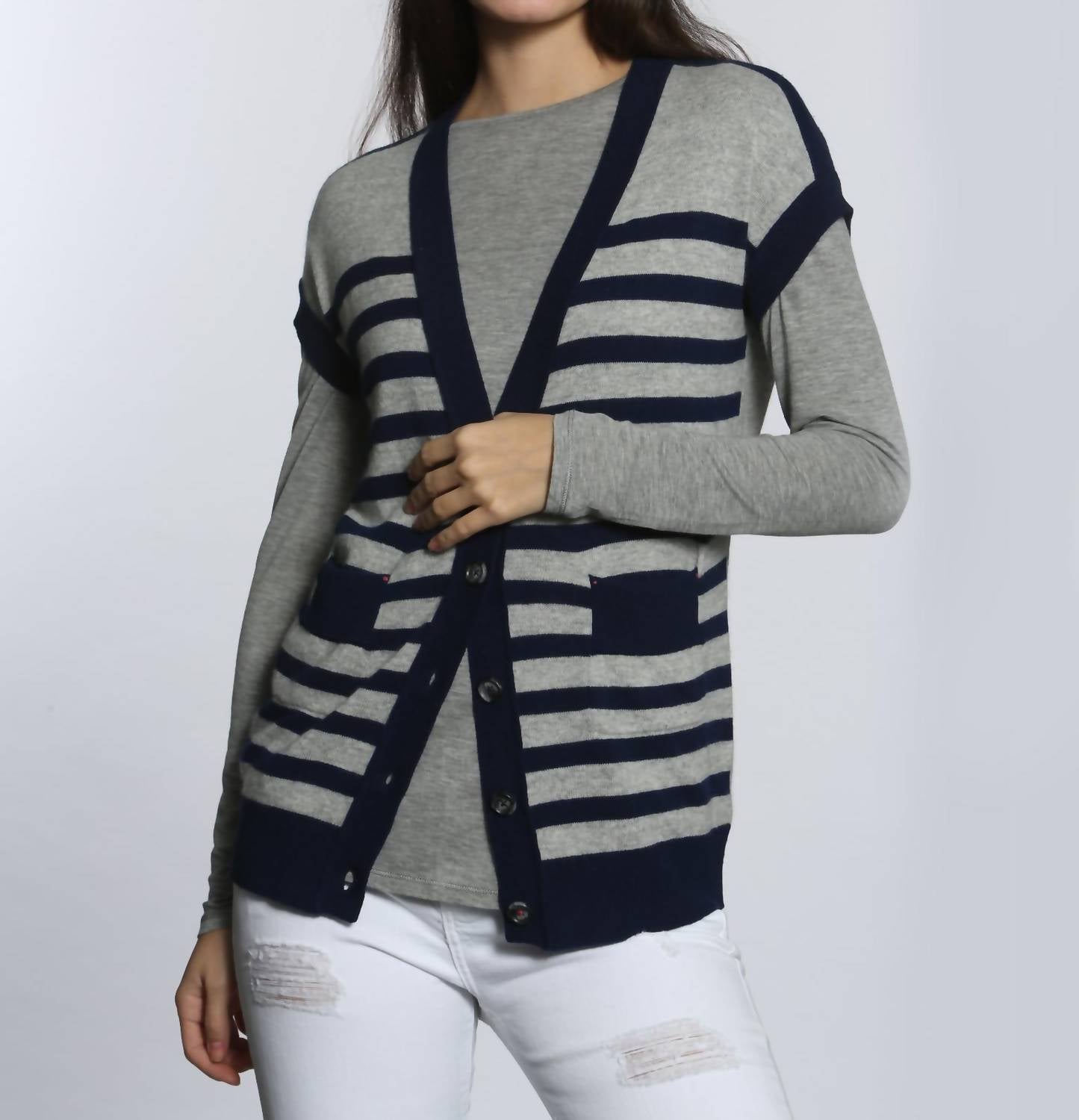 Label+Thread - Women's Luxe Striped Cardigan