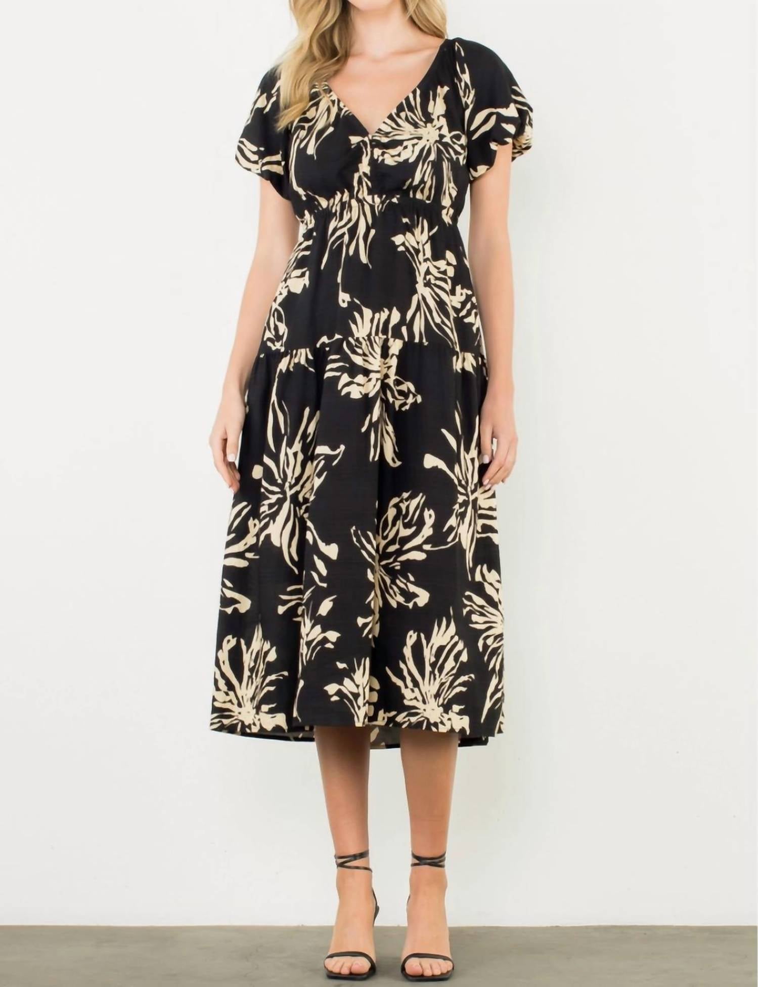 Thml - Short Sleeve Print Maxi Dress