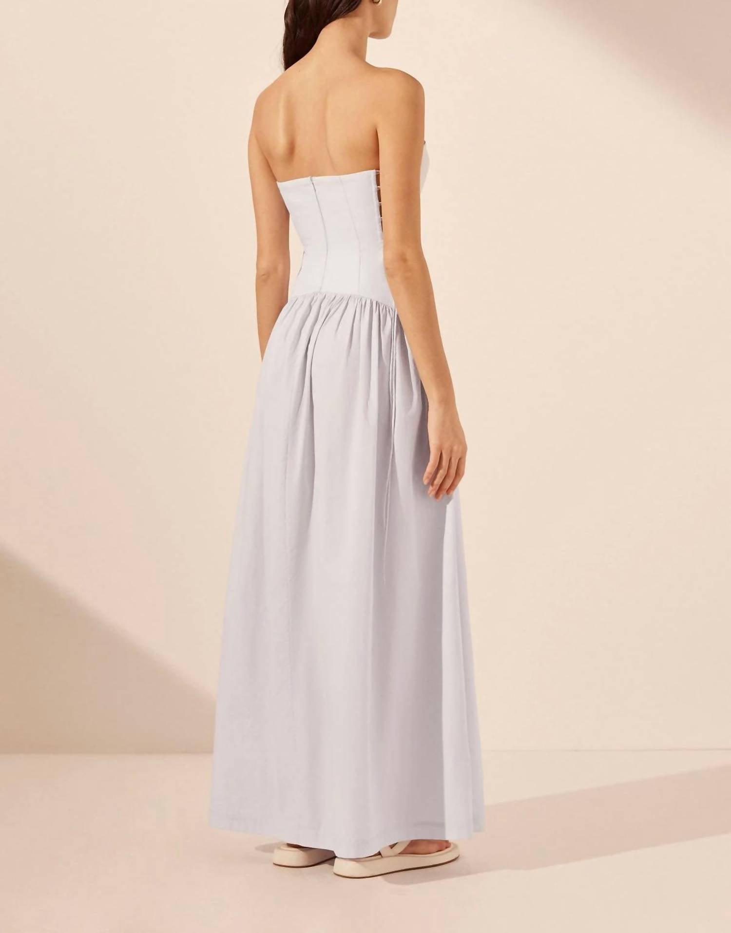Shona Joy - Amada Lace Up Strapless Maxi Dress
