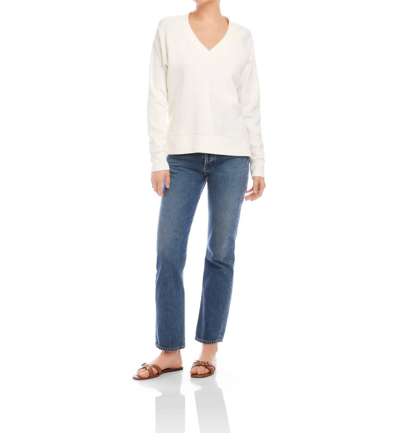 Fifteen Twenty - Vivi Contrast V-Neck Top