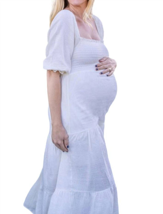 Liv Maternity - Smocked Muslin Dress