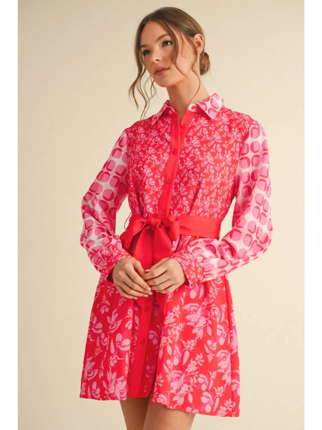 Jodifl - Rosie Retro Belted Shirt Dress