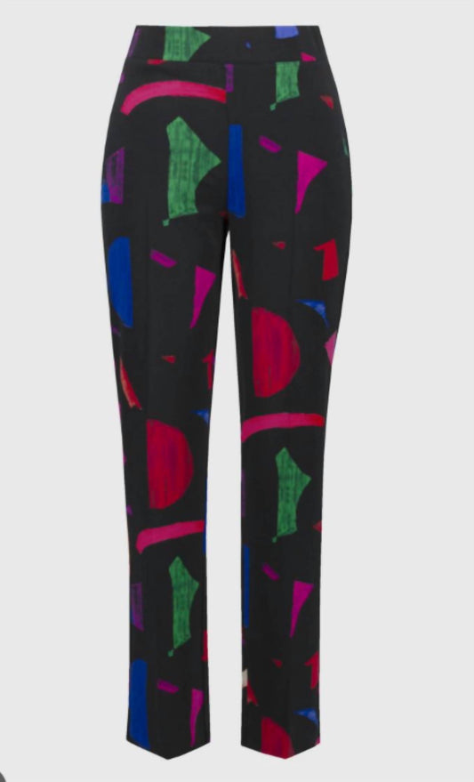 Joseph Ribkoff - Abstract Print Straight Leg Pants