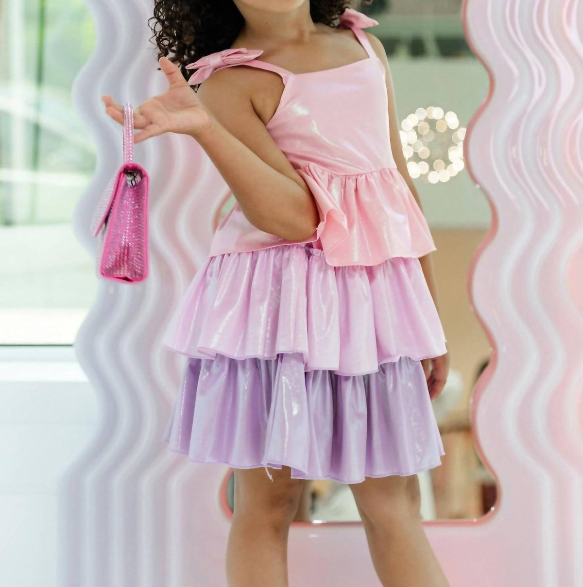 Lola + The Boys - Shimmer Bow Dress
