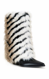 Azalea Wang - Women's Jonette Faux Fur Bootie