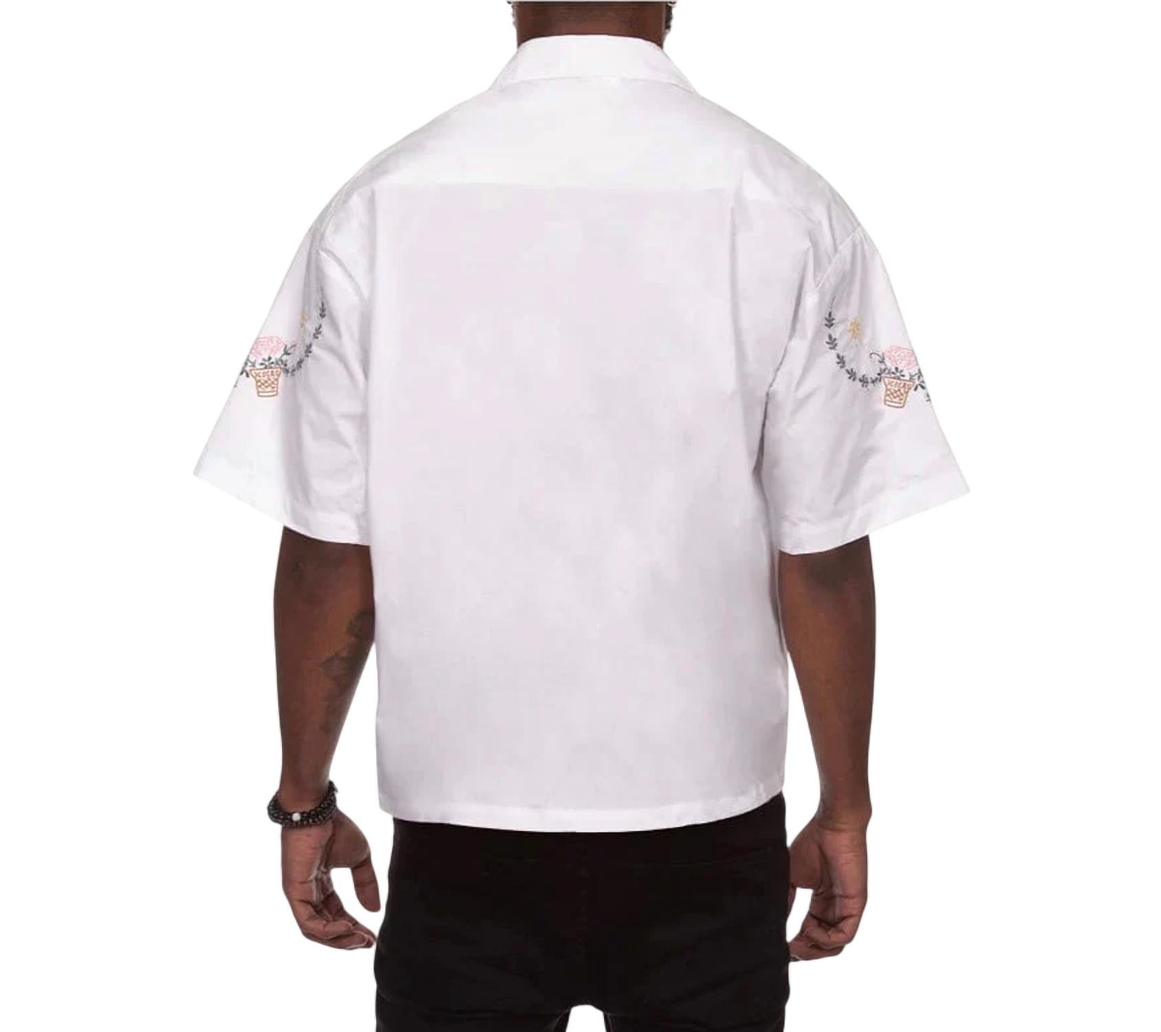 Icecream - Palms Cropped Fit Short Sleeve Woven Shirt