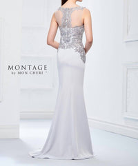 Montage By Mon Cheri - Embroidered Lace Beaded Gown