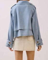 Tcec - Maxine Double Breasted Front Oversized Denim Jacket