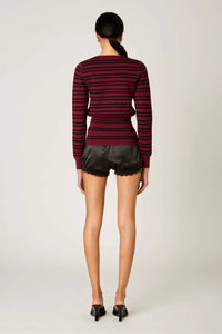 NIA Baxter Long Sleeve Cardigan in red - women's cardigan - alternate view