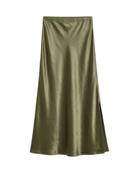 LAmade Women's Doris Silky Slip Skirt in olive - women's skirt